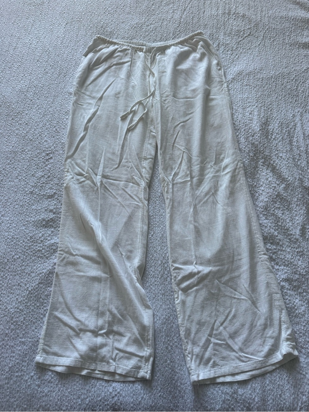 H&M White Linen Pants